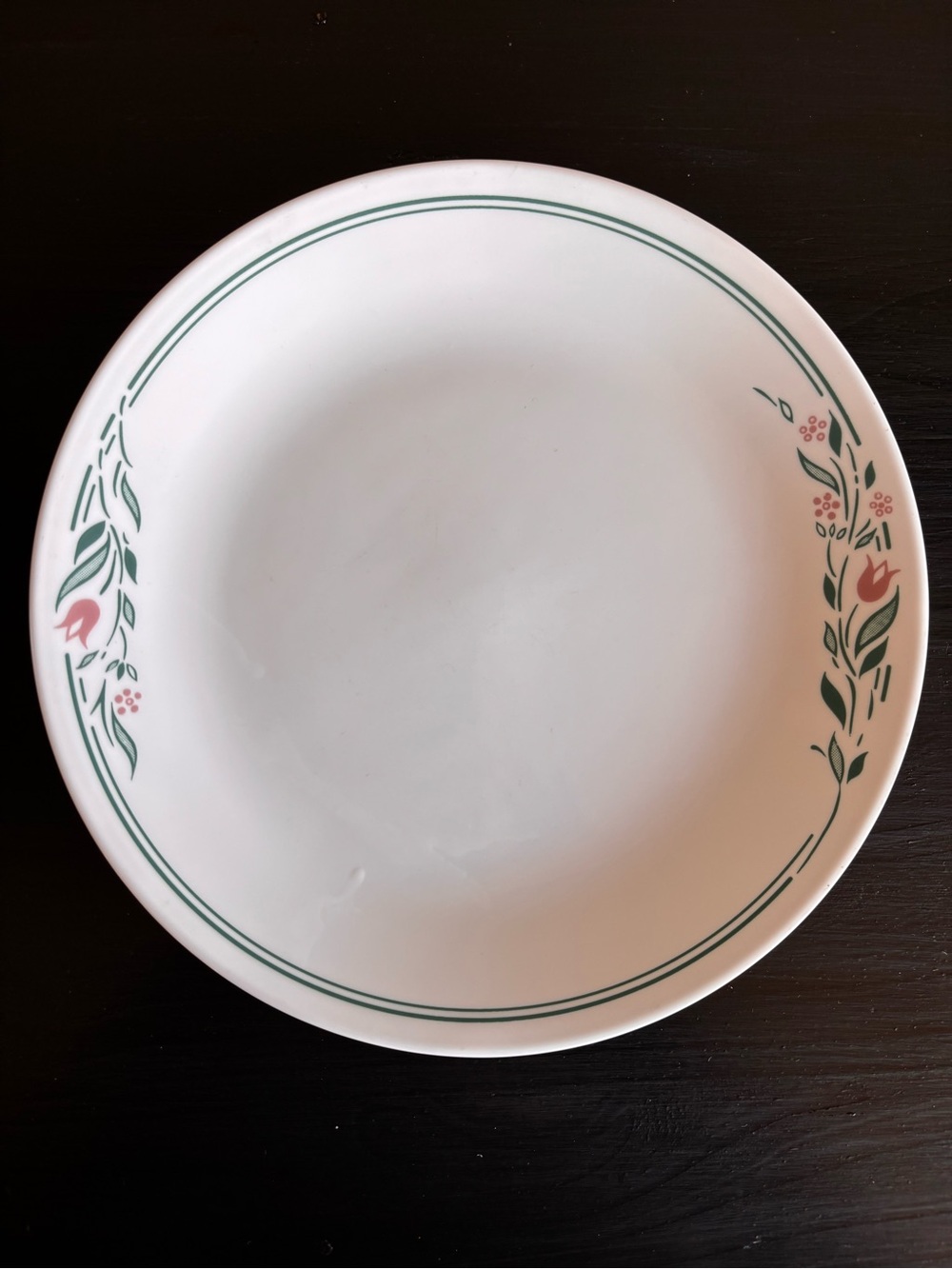Vintage Corelle Rosemarie Dinner Plate Set of Two 10” Flowers Blue Pink Tulip